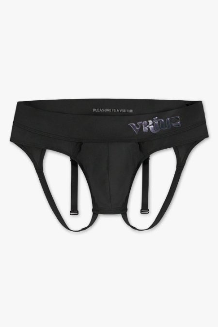 (image for) Mens Small - JockVStrap Sheer Briefs - Black
