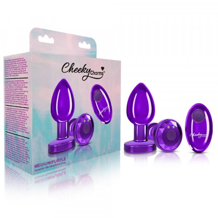 (image for) R/C Vibrating Metal Plug - Purple-Med