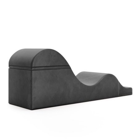 (image for) Aria XL Flip Chaise 22 Inch Wide - Convertible XL Sex Chair and Bed Bench, Black