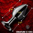 (image for) Sinister Eye Red Eye Metal Butt Plug - Medium