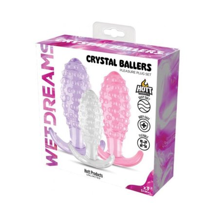 (image for) Wet Dreams - Crystal Ballers Anal Plugs 3 pack