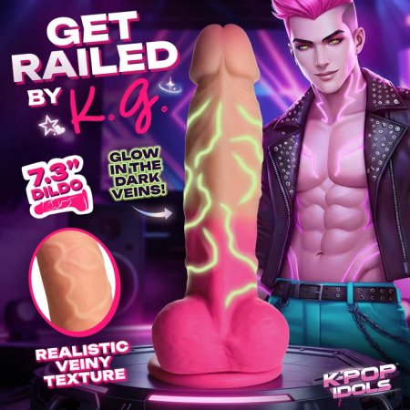 (image for) K.G. Silicone Dildo with Balls
