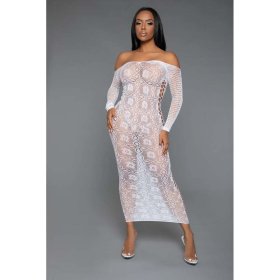 Late Last Night Night Dress - White Late Last Night Night Dress - White