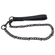 (image for) Leather Lead - Black with Black