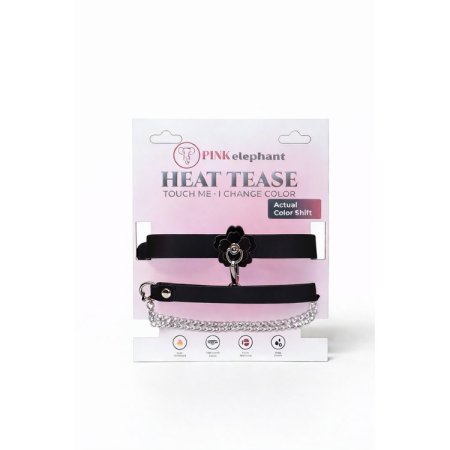 (image for) HEAT TEASE - FLOWER COLLAR - BLACK/PINK