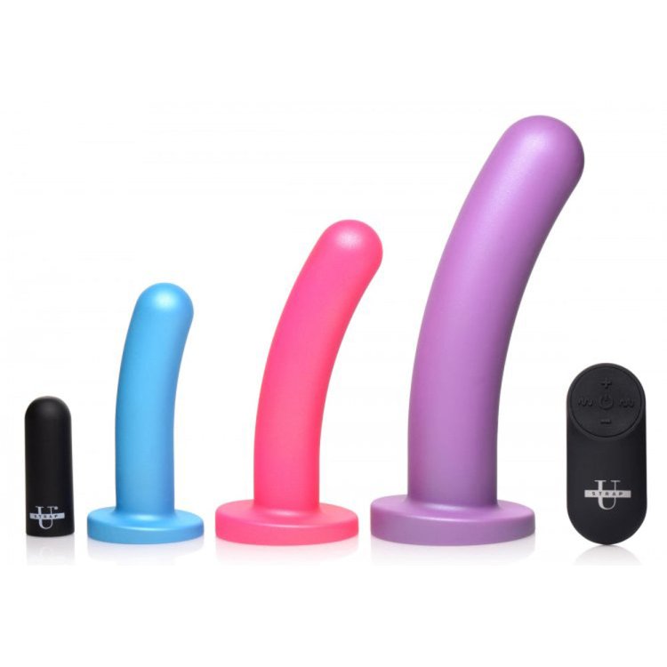 (image for) Triple Peg 28X Vibrating R/C Dildo Set
