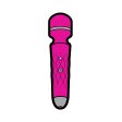 (image for) Enamel Pin: Pink Mini Wand Massager *