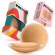 (image for) Pastease Everyday® Silicone Reusable Adhesive Nipple Covers w Travel Box - Caramel Tan - Small (A-C cups)