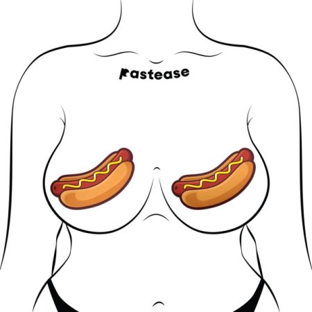 (image for) Hotdog Pasties Weiner with Mustard Nipple Covers
