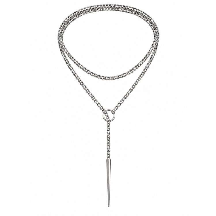 (image for) PUNK-O-RING Double-Wrap Slip Chain - Silver