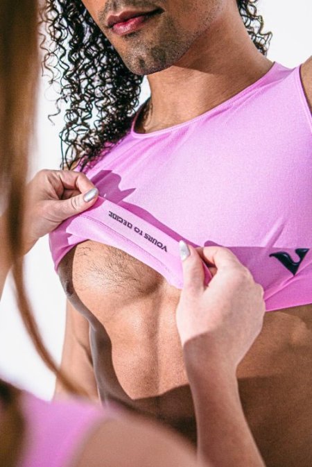 (image for) Unisex Small - Mini Crop Top Sheer - Taffy