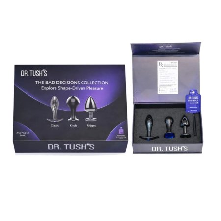 (image for) The Bad Decisions Metal Anal Plug Set – T-Bar, Round & Teardrop