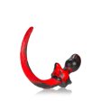 (image for) BEAGLE, puppy tail buttplug, RED SWIRL, Medium