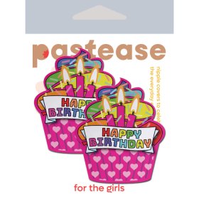 Happy Birthday Cupcake Pasties - Pink Multicolored
