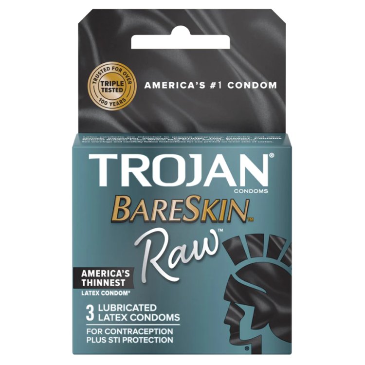 (image for) Trojan Bareskin Raw Condoms - 3pk