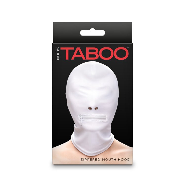 (image for) Hustler Taboo - Zippered Mouth Hood - Wh