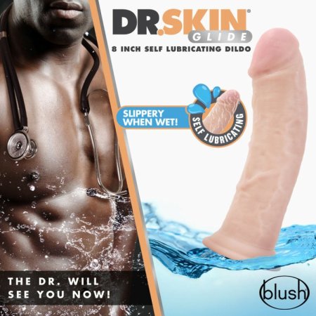 (image for) Dr. Skin - Glide 8" Self-Lubing Dildo