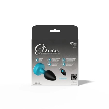 (image for) TEAL Ombre - SMALL Cheeky Charms Eluxe Vibrating Plug With Remote - Clear Gem