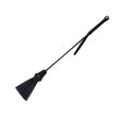 (image for) Leather Tasselled Riding Crop Black