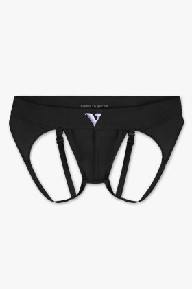 Mens Large - JockVStrap Sheer Briefs - Black