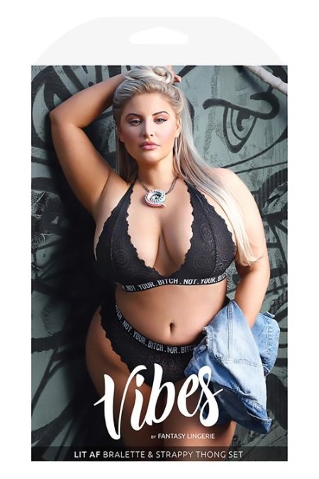 (image for) Not Your Bitch Bralette & Cheeky Panty Set