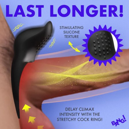 (image for) Vibrating Silicone Cock Ring - Black