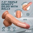 (image for) Hard-Core 7.5" Triple Density Dildo w/ Balls - Medium