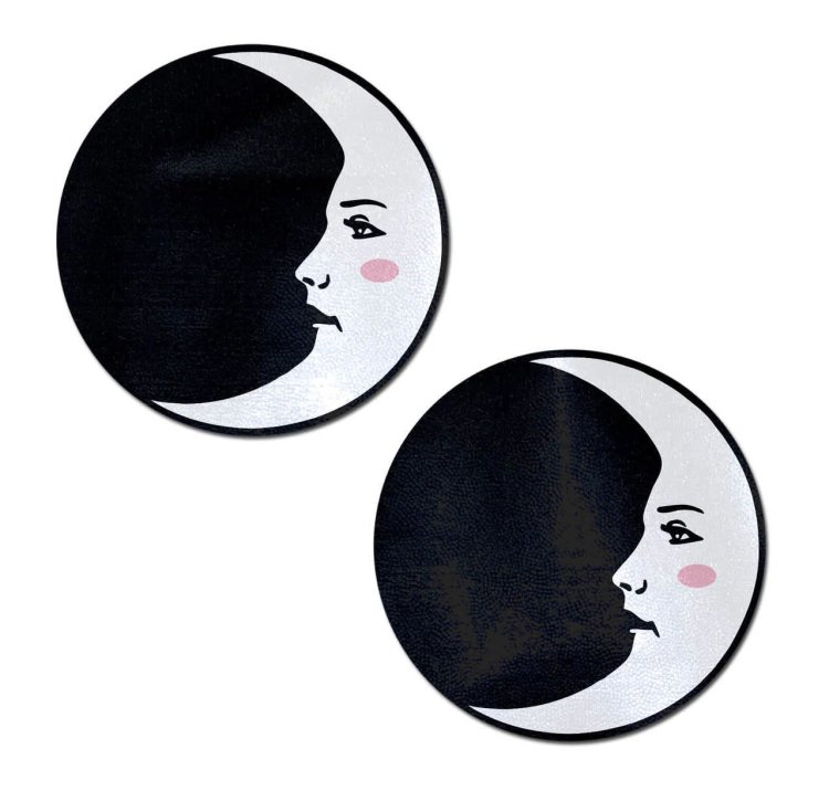 (image for) Blk and White Man in the Moon Pasties *