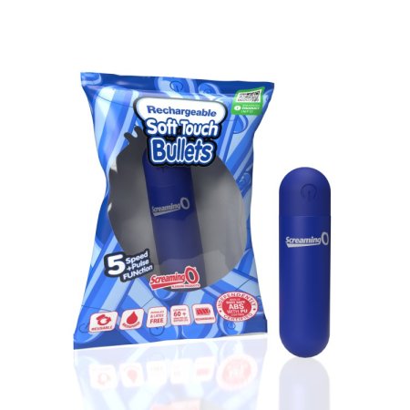 (image for) Screaming O Soft Touch Rechargeable Bullets - Blue