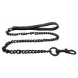 (image for) Leather Lead - Black with Black