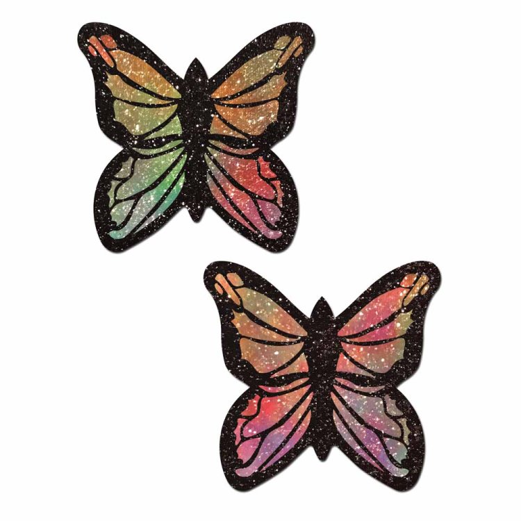 (image for) Monarch Butterfly Pastie Glitter Rainbow