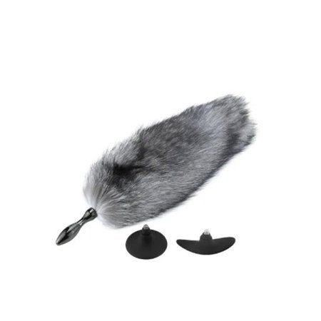 (image for) Real Fox Tail Small Tapered Metal Plug