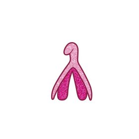 Enamel Pin: Clitoris - Sparkly Pink * Enamel Pin: Clitoris - Sparkly Pink *