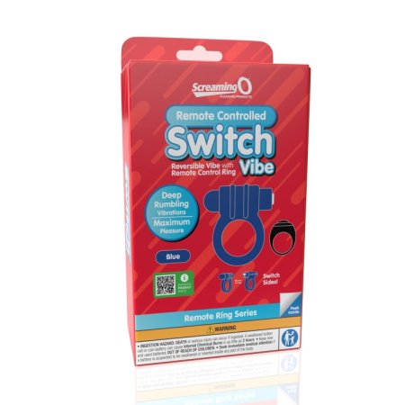 (image for) Screaming O Remote Controlled Switch Vibrating Ring - Blue