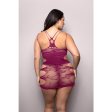 (image for) FOR THE THRILL Leopard knit cut-out dress (Magenta)