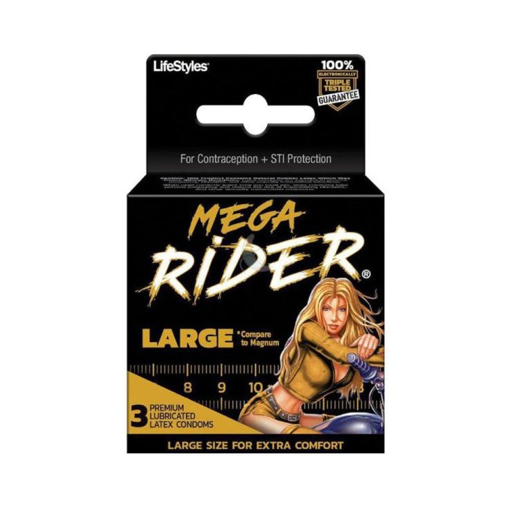 (image for) Lifestyles Mega Rider Lg Condoms - 3 pk