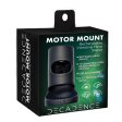 (image for) DECADENCE- MOTOR MOUNT. Liquid Silicone Penis Sleeve. Multi Speed Vibration. Rechargeable, Black.