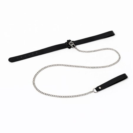 (image for) HEAT TEASE - FLOWER COLLAR - BLACK/PINK