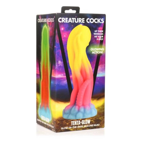 (image for) Tenta-Glow Silicone Glow-In-Dark Dildo