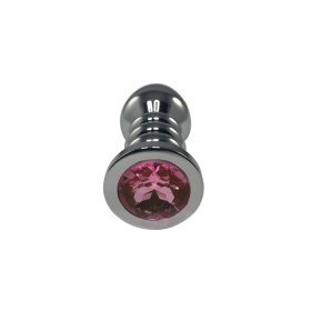 Butt Plug Silver Bullet: Large w/ Pink