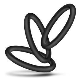 Silicone Cock Ring Trio - foil package* Silicone Cock Ring Trio - foil package*