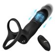 (image for) Double Thrust Thrusting & Vibrating Double Penetration C-Ring w/ Remote