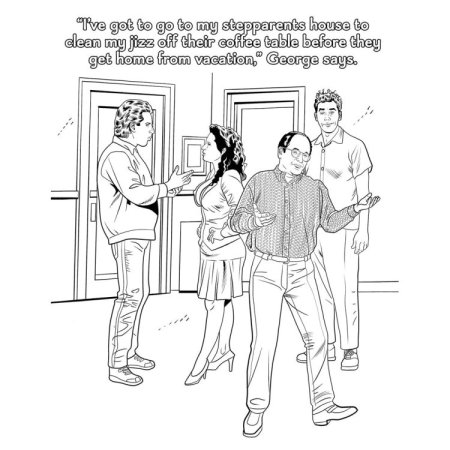(image for) Sexfeld Porn Parody Colouring Book