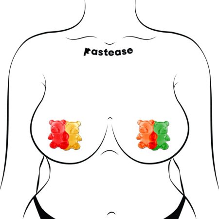 (image for) Gummy Bear Pasties in Red, Yellow, Orange & Green