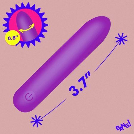 (image for) Tapered Flexible Silicone Bullet - Purple