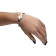 (image for) Cuffed Locking Bracelet and Key Necklace - Tungsten Steel