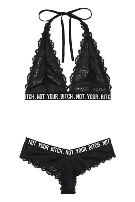 (image for) Not Your Bitch Bralette & Cheeky Panty Set