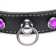(image for) Royal Vixen Leather Choker Rhinestones
