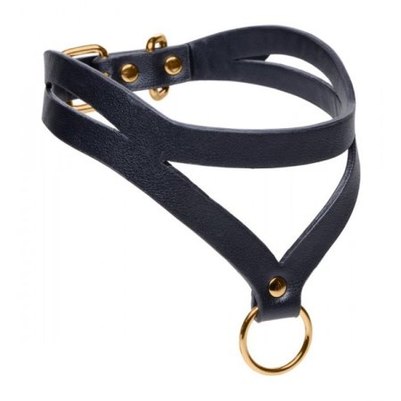 (image for) Bondage Baddie Black/Gold O-ring Collar