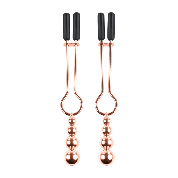 (image for) SELOPA - Beaded Nipple Clamps -Rose Gold